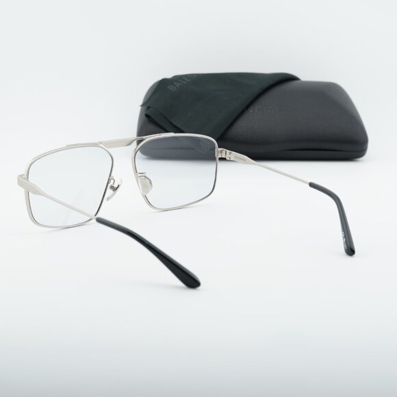 Balenciaga BB0418SK 004 Square Sunglasses - Silver/Grey main image 9